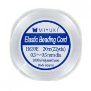 Miyuki elastisch draad 0,3mm/0,5mm Wit
